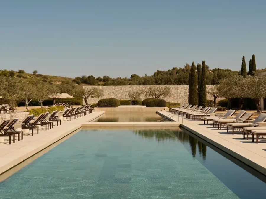 Pool at Amanzoe with private plunge pool